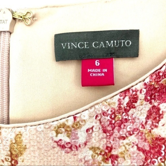VINCE CAMUTO Wildflower Sequin Dress - Picture 3 of 5